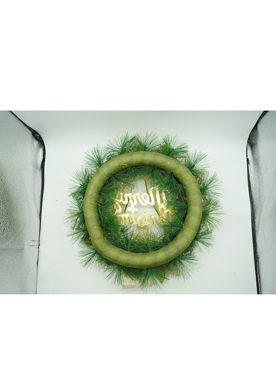 Alista Home Coroană De Flori De Crăciun Din Plastic Cu Diametru 40 Cm Verde