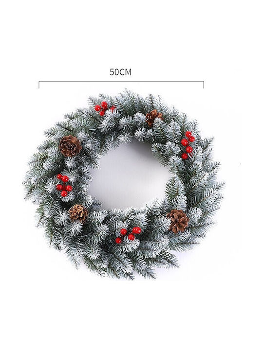 Alista Home Christmas Decorative Wreath With Diameter 50cm White