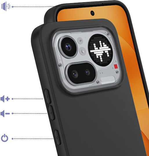 Avizar Калъф Nothing Phone 4a Pro От Мек Удароустойчив Олеофобен Силикон Черен
