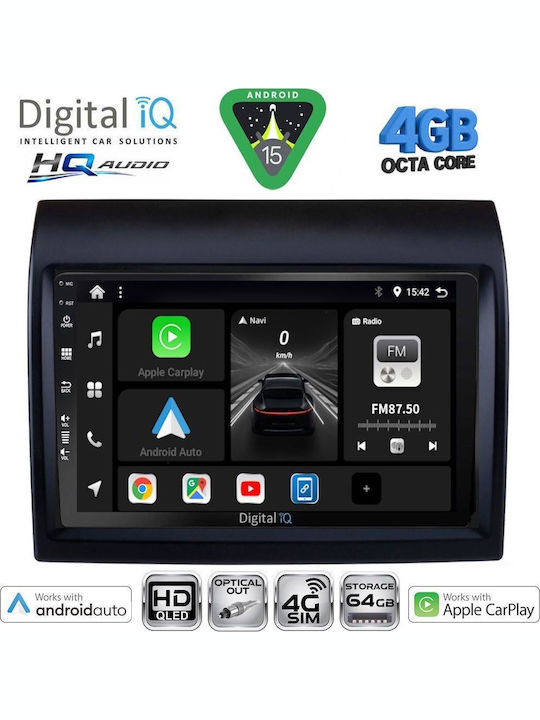 Digital IQ Car Audio System for Fiat Ducato 2006-2011 Bluetooth USB WiFi GPS Apple CarPlay Android Auto with 9" Touch Screen