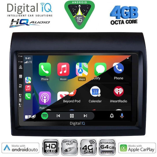 Digital IQ Ηχοσύστημα Αυτοκινήτου για Fiat Ducato 2006-2011 (Bluetooth/USB/WiFi/GPS/Apple-Carplay/Android-Auto) με Οθόνη Αφής 9"