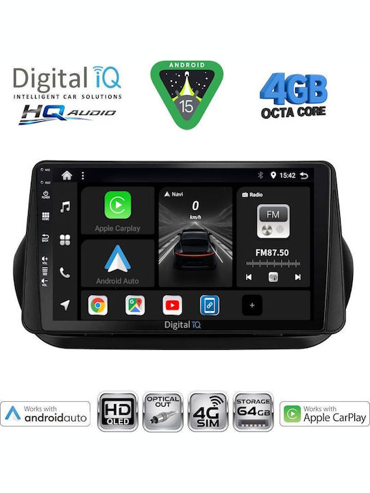 Digital IQ Car Audio System for Fiat Ducato 2006-2011 Bluetooth USB WiFi GPS Apple CarPlay Android Auto with 9" Touch Screen