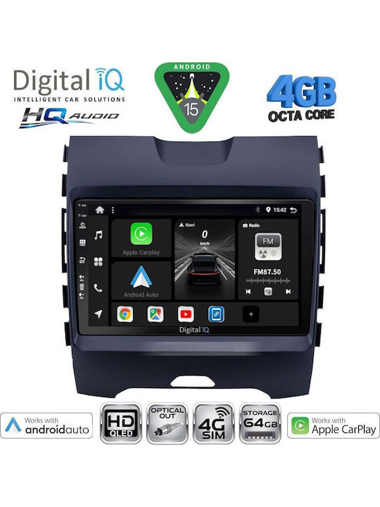 Digital IQ Car Audio System for Ford EcoSport 2012-2018 Bluetooth USB WiFi GPS Apple CarPlay Android Auto with 9" Touch Screen