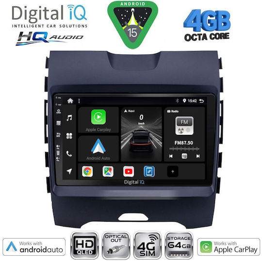 Digital IQ Ηχοσύστημα Αυτοκινήτου για Ford EcoSport 2012-2018 (Bluetooth/USB/WiFi/GPS/Apple-Carplay/Android-Auto) με Οθόνη Αφής 9"