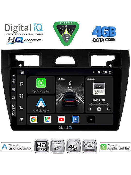 Digital IQ Car Audio System for Ford EcoSport 2012-2018 Bluetooth USB WiFi GPS Apple CarPlay Android Auto with 9" Touch Screen