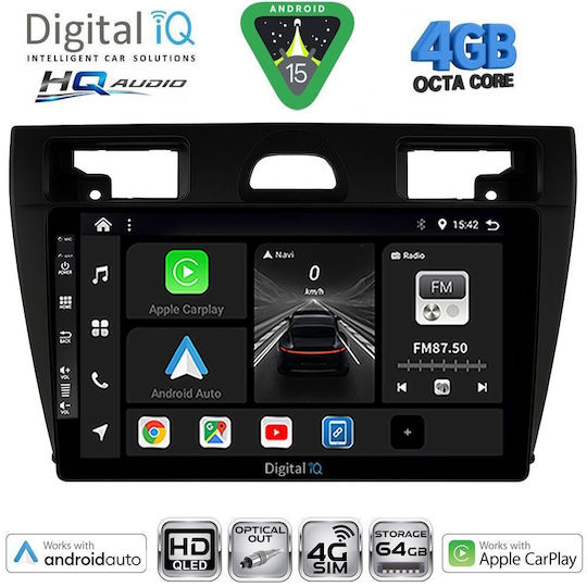 Digital IQ Ηχοσύστημα Αυτοκινήτου για Ford EcoSport 2012-2018 (Bluetooth/USB/WiFi/GPS/Apple-Carplay/Android-Auto) με Οθόνη Αφής 9"