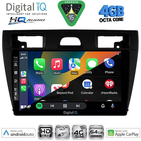 Digital IQ Ηχοσύστημα Αυτοκινήτου για Ford EcoSport 2012-2018 (Bluetooth/USB/WiFi/GPS/Apple-Carplay/Android-Auto) με Οθόνη Αφής 9"