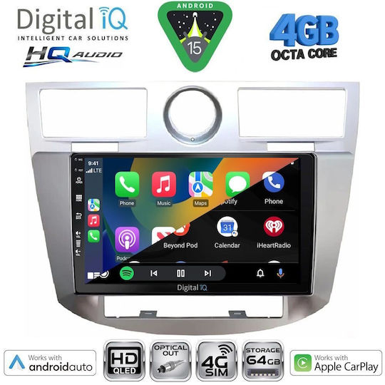 Digital IQ Ηχοσύστημα Αυτοκινήτου Chrysler 300C 2005-2010 (Bluetooth/USB/WiFi/GPS/Apple-Carplay/Android-Auto) με Οθόνη Αφής 9"