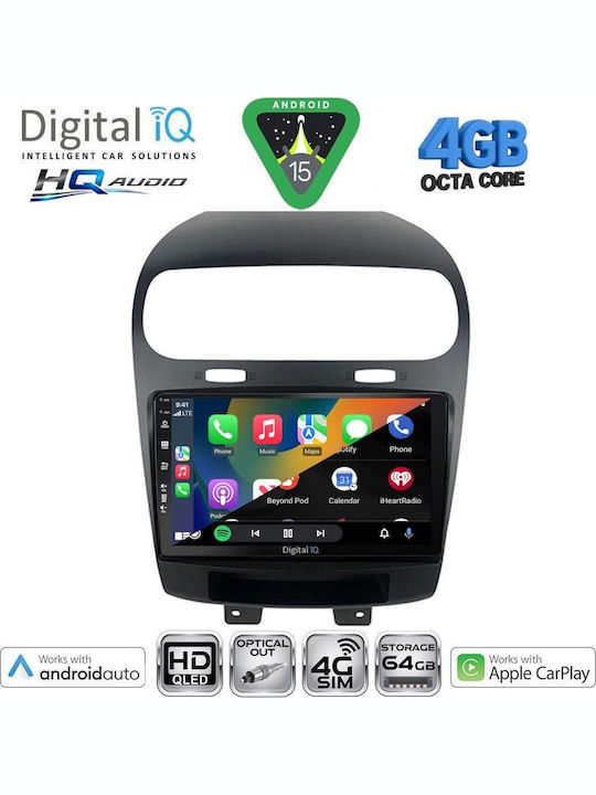 Digital IQ Car Audio System for Fiat Freemont 2008-2020 Bluetooth USB WiFi GPS Apple CarPlay Android Auto with 9" Touch Screen