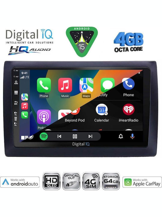 Digital IQ Car Audio System for Fiat Freemont 2008-2020 Bluetooth USB WiFi GPS Apple CarPlay Android Auto with 9" Touch Screen