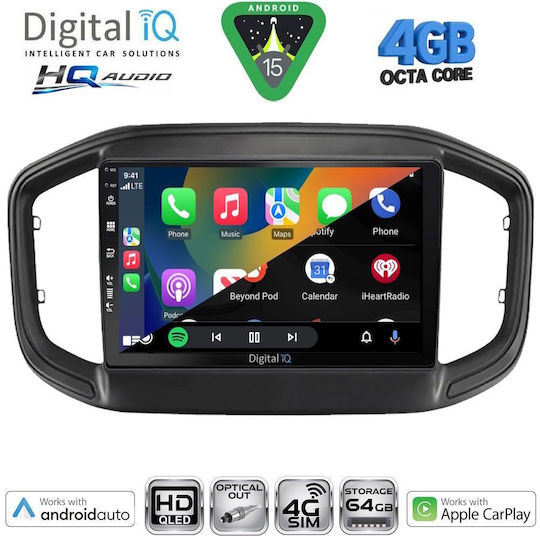 Digital IQ Car Audio System for Fiat Freemont 2008-2020 Bluetooth USB WiFi GPS Apple CarPlay Android Auto with 9" Touch Screen