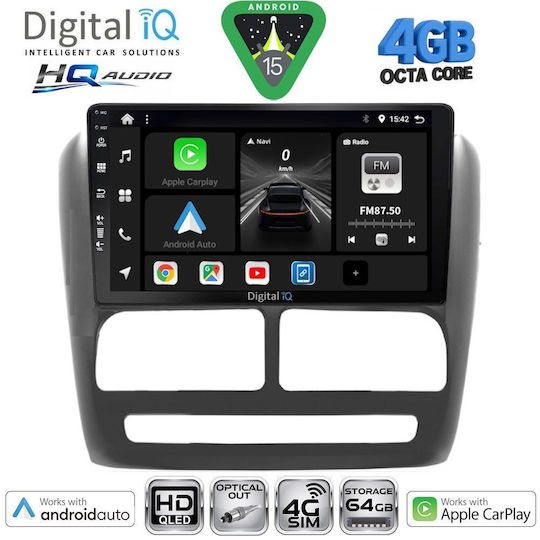 Digital IQ Ηχοσύστημα Αυτοκινήτου για Fiat 500X 2014 (Bluetooth/USB/WiFi/GPS/Apple-Carplay/Android-Auto) με Οθόνη Αφής 9"