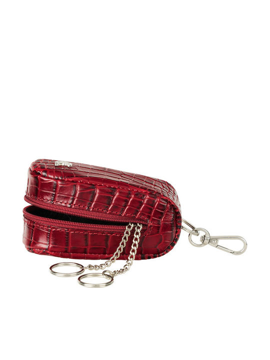 Canaletto Leather Key Holder Red Crocodile Pattern Leather Ed70s162
