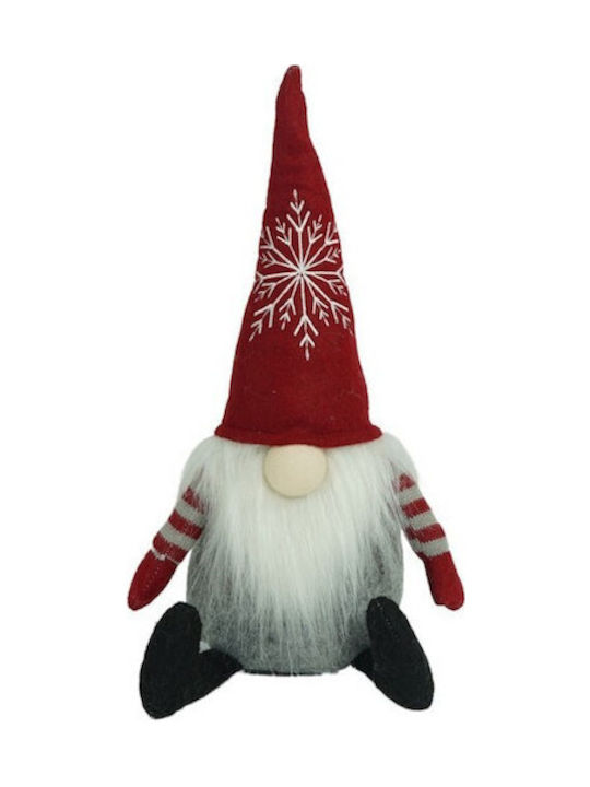 Коледна Фигура Elf С Червена Шапка Alista Home Червено Сиво Текстил 31 См