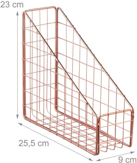 Органайзери За Документи Relaxdays Комплект 2 Розово Злато 23x9x25.5см
