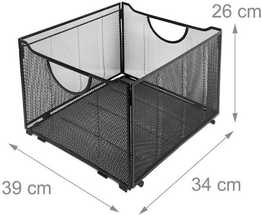Relaxdays Organizatoare Metalice Negre Suspendate Pentru Dosare 0