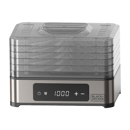 Black & Decker Deshidrator De Alimente Cu 5 Rafturi Și Temperatură Reglabilă 35-70°C