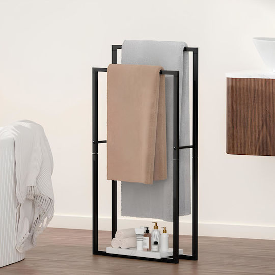 Resteq Badezimmerhaken & -halter Doppelter 100x180cm Schwarze
