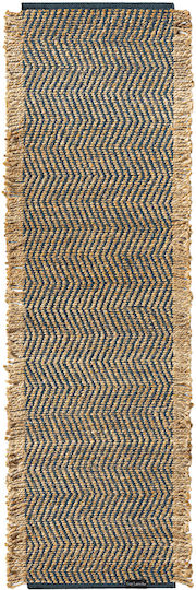 Guy Laroche Zigk Zagk Runner Rug Summer Jute Marine 60x200cm