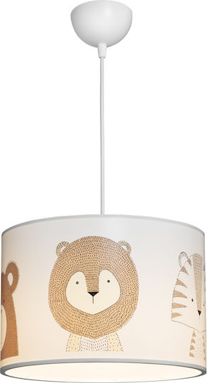 Pakketo Safari Einfaches Licht Kinderzimmer-Deckenleuchte aus Kunststoff 20W mit E27 Fassung 30x20cm