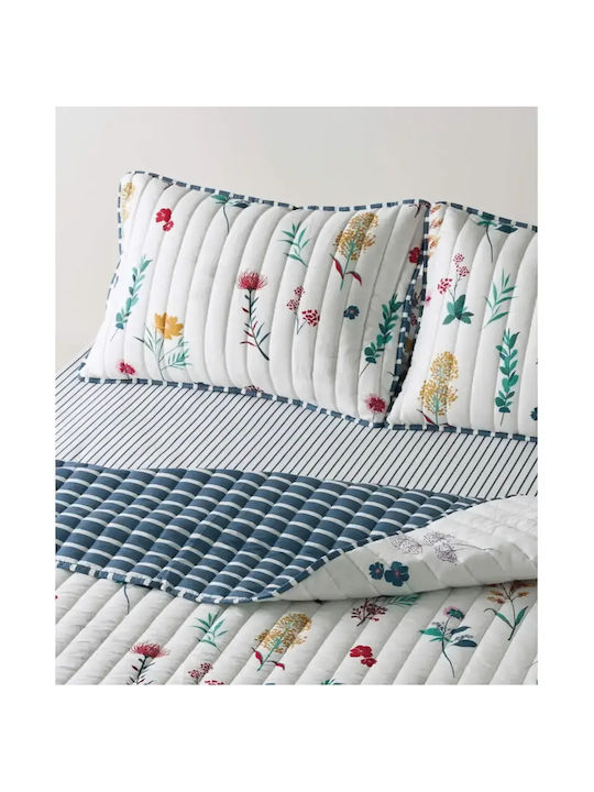 Kentia Raya Single Microfiber Coverlet Set White 160x220cm 2 Pieces