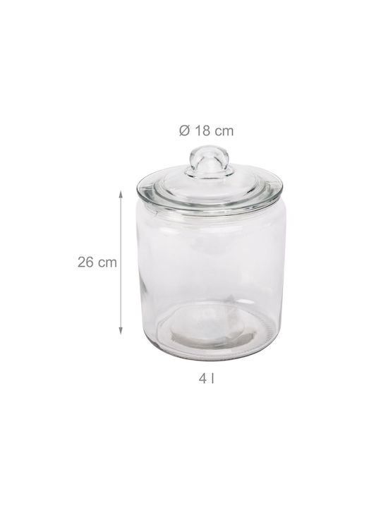 Set Borcane Pentru Biscuiți Cu Capac Relaxdays 26x18cm Transparent 4 Litri Etichete Perie De Curățare