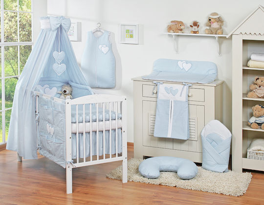 Bobono Blue Crib Set 5 Pieces