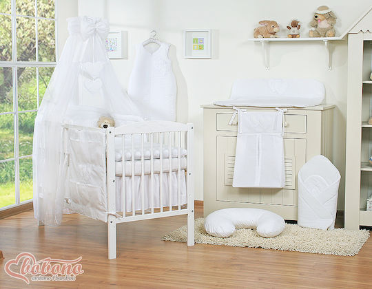 Bobono Σετ Κούνιας White 5τμχ