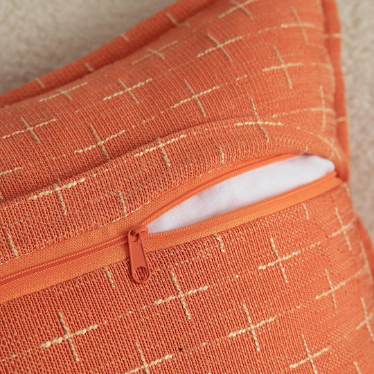 Mandioo Μαξιλαροθήκη Orange 2τμχ 55x55εκ.