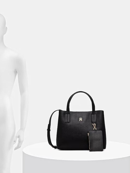 Tommy Γυναικεία Satchel Τσάντα από Συνθετικό Δέρμα Μαύρη