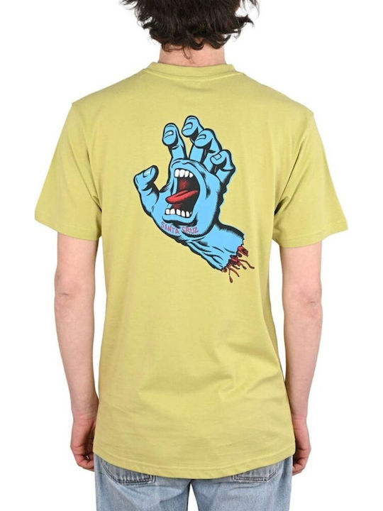 Santa Cruz Screaming Hand Chest T-shirt Green