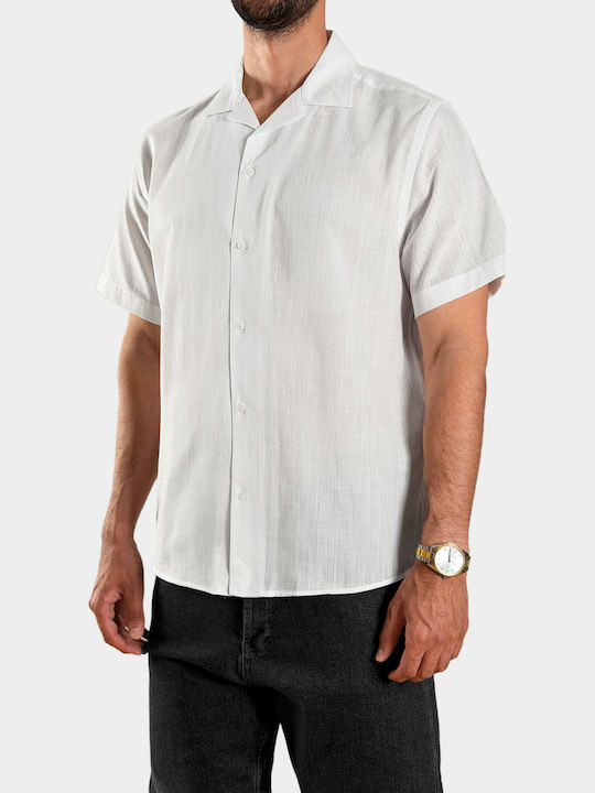 Short Sleeve Cotton Shirt White