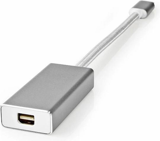 Nedis Convertor USB-C Masculin la Mini DisplayPort Feminin Argintiu 1 Bucată CCTB64550AL02