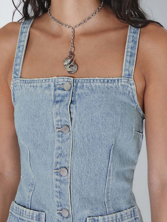 Sommer Midi Damenkleid Denim Drift Light Retro
