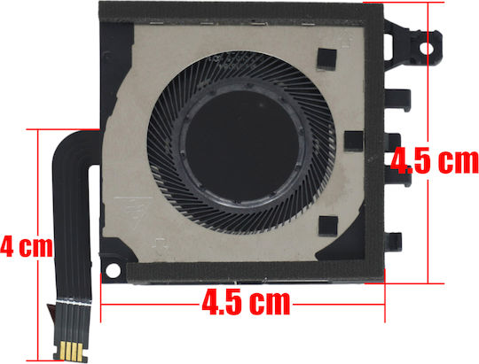 Ανεμιστηράκι Laptop Cpu Gpu Cooling Fan Dell Latitude 7320 Detachable 7320-gndm1 7320-rdj81 7320-djgdp Dj2d1 0dj2d1 Dc28000tadl Nd55c88-20f10 Right Fan 4pin Κωδ.81750