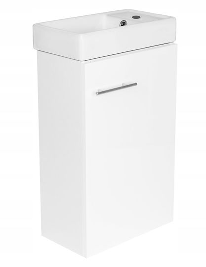 Deftrans Badezimmer Waschtisch-Einheit M40xB22xH68cm Weiß Glanz