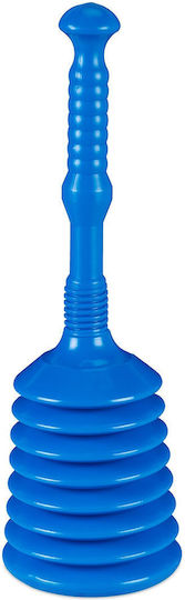 Relaxdays Plunger Large Suction Bell Blue 49x15.5x15.5 Cm