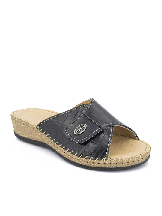 Leather Women's Anatomic Black Sandals