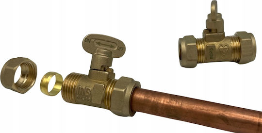 Gas Valve 15x15 Mm Copper Pipes