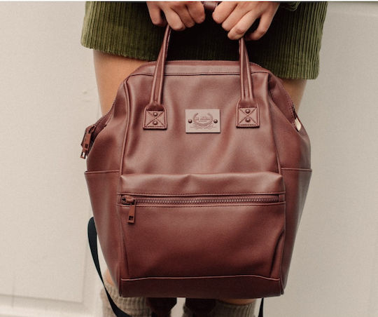La Millou Backpack Diaper Bag Dolce Vita Burgundy