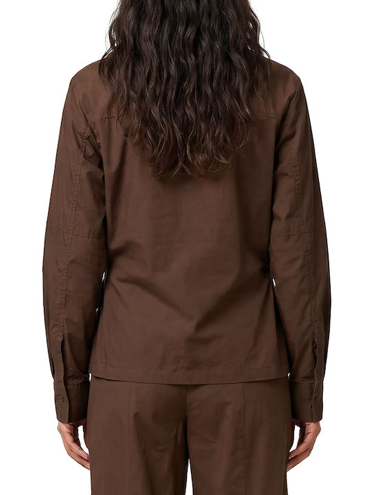 Black n Black Long Sleeve Women's Shirt Brown
