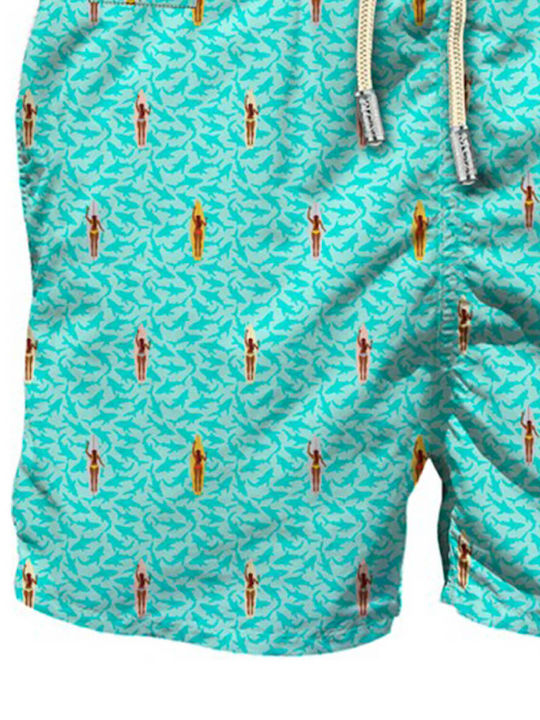 Lighting Micro Herren-Bademode Kurze Hosen Blau mit Mustern