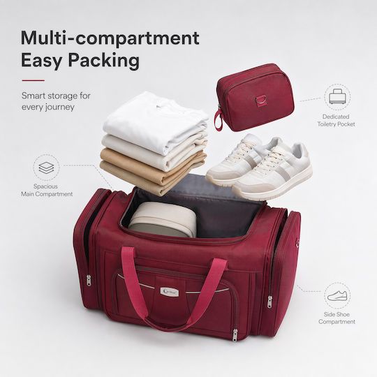 Cardinal Sack Voyage 52lt Burgundy Fabric L60xW28xH32cm