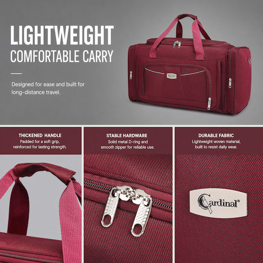 Cardinal Sack Voyage 52lt Burgundy Fabric L60xW28xH32cm