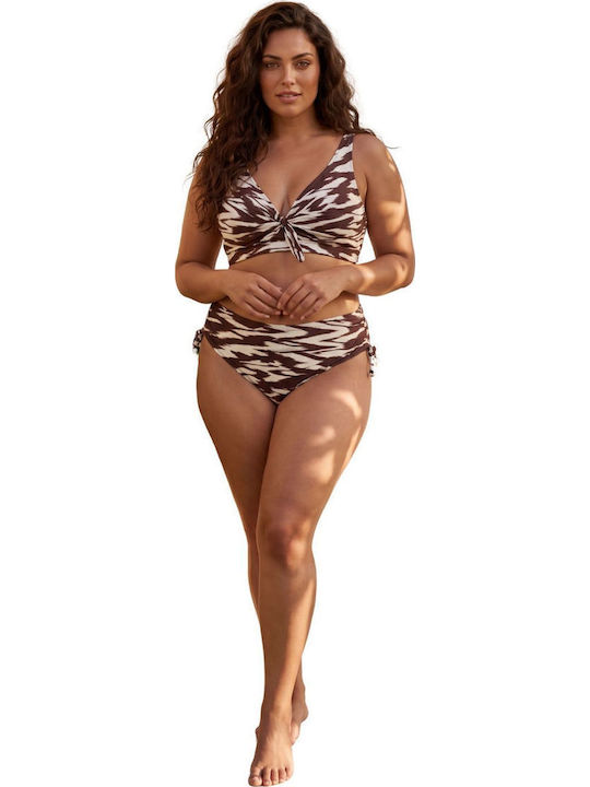 W8404 Bikini-Set mit Leichte Verstärkung Braun