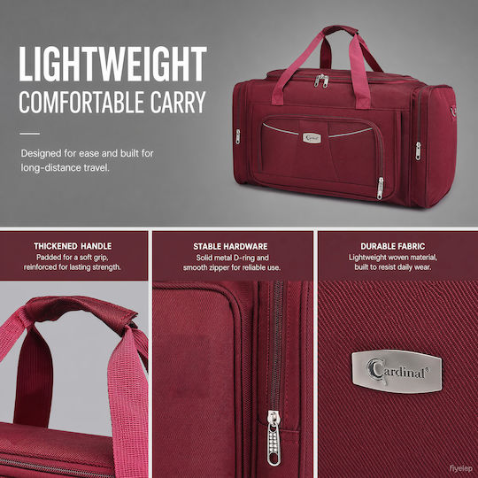 Cardinal Sack Voyage 66lt Burgundy Fabric L65xW30xH33cm