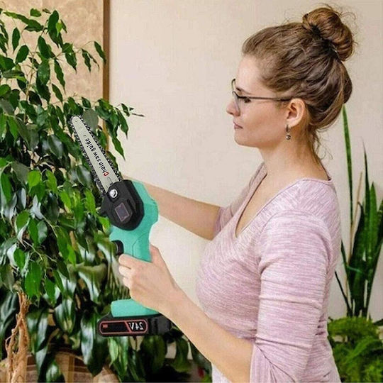 Battery Pruning Chainsaw 1x1.5Ah & 1x3Ah Brushless 24V 1.2kg with Blade 15.24cm