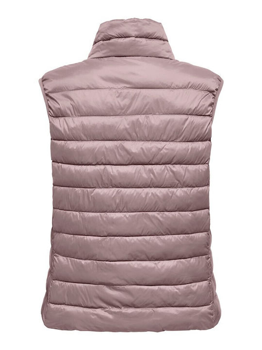 Damen Ärmelloses Puffer Jacke Rosa