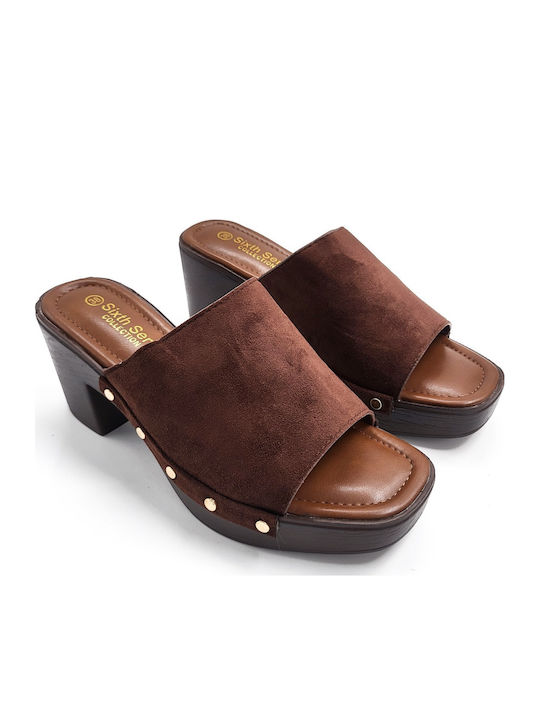 Sixth Sens Pantofi Mules Maro Sixth Sens Pantofi Mules Maro