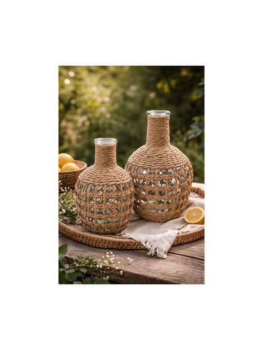 keleman Decorative Vase Glass Beige Y26cm